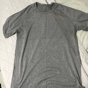 Silver, Lululemon size large workout shirt, sweat resistant